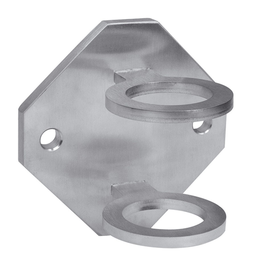 Edelstahl Flanschverbinder für Rundrohr V4A geschliffen Wandhalter Bodenhalter 