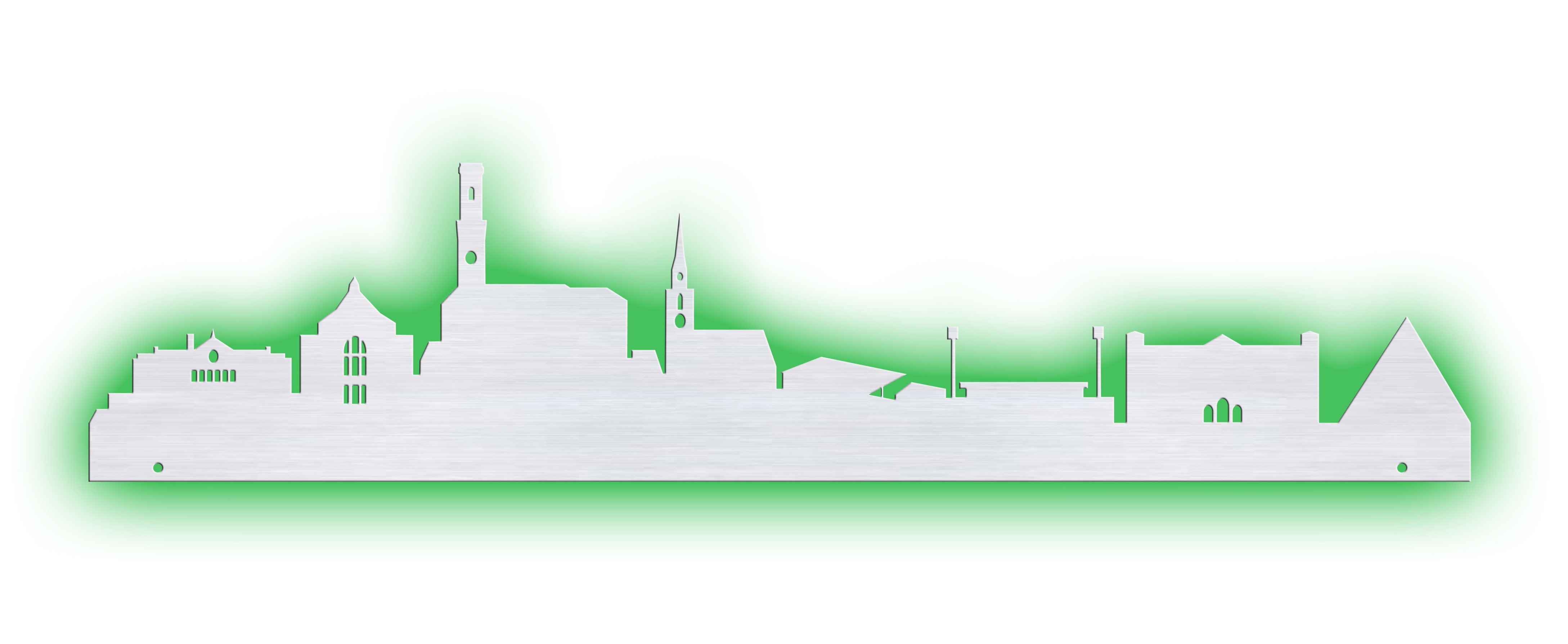 Edelstahl Design Wandtattoo - Skyline Fürth jetzt online bestellen!