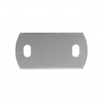 Ankerplatte 120 x 60 x 6 mm, 2 x Langloch 20 x 11mm einseitig geschliffen, Materialstärke frei wählbar 
