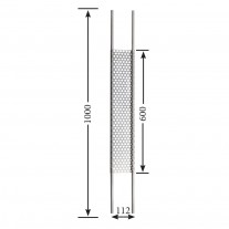 Designstab / Lochblech V2A, Material Ø 12mm, Länge 1000mm