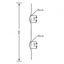 Designstab / Zierstab V2A, Material Ø 12mm, Länge 900mm