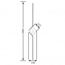 Designstab / Zierstab V2A, Material Ø 12mm, Länge 1000mm