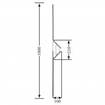 Designstab / Zierstab V2A, Material Ø 12mm, Länge 1000mm