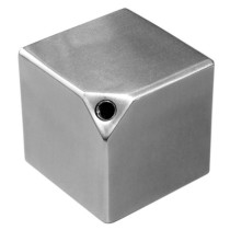 Würfel V2A, geschliffen Korn 240, mit Gewinde M8, Größe wählbar