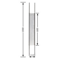 Designstab / Lochblech V2A, Material Ø 12mm, Länge 1000mm