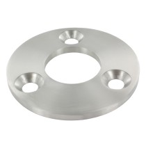 Ankerplatte 100 x 6mm, 3 Bohrungen á 11mm, Mittelbohrung 42,8mm, überdreht, Schliff wählbar