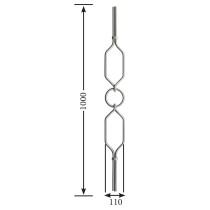 Designstab / Zierstab V2A, Material Ø 12mm, Länge 1000mm