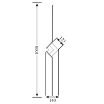 Designstab / Zierstab V2A, Material Ø 12mm, Länge 1000mm