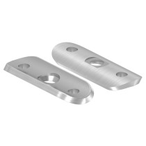 Handlaufanschlussplatte 63 x 25 x 4mm für 33,7mm Rohr