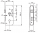 Edelstahl V2A Schlosskasten, Abmessung 42,4 x 78,2 x 208,4mm